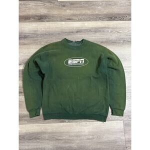 Vintage ESPN The Magazine Forest Green Crewneck Sweater Retro Y2K - Men’s Large